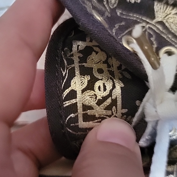 Keds Black and Gold Floral Sneakers - Picture 4 of 5